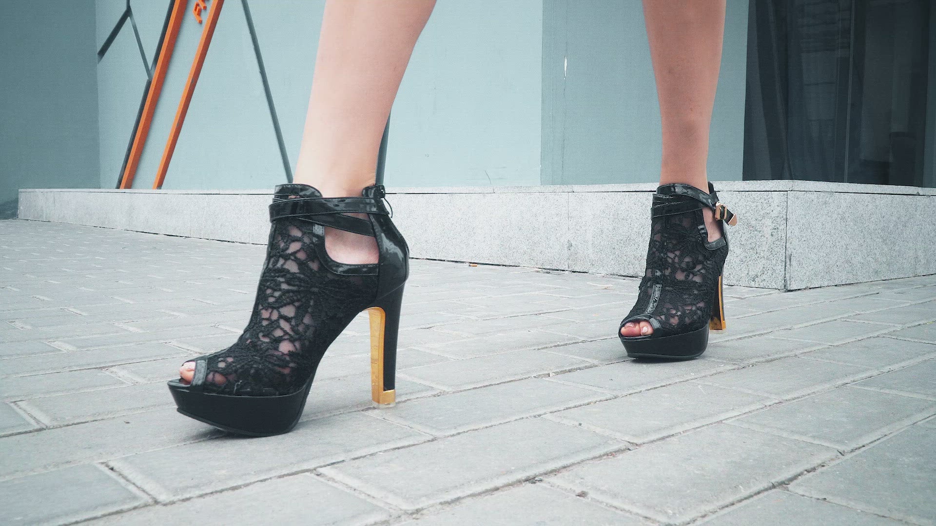 Sexy High Heel Peep Toe Booties