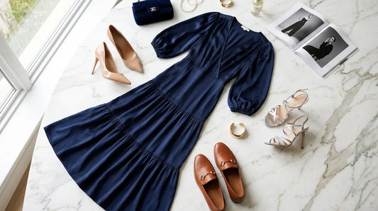 What Color Shoes With a Navy Blue Dress