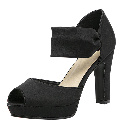 Vintage Two-Tone Platform Block Heels