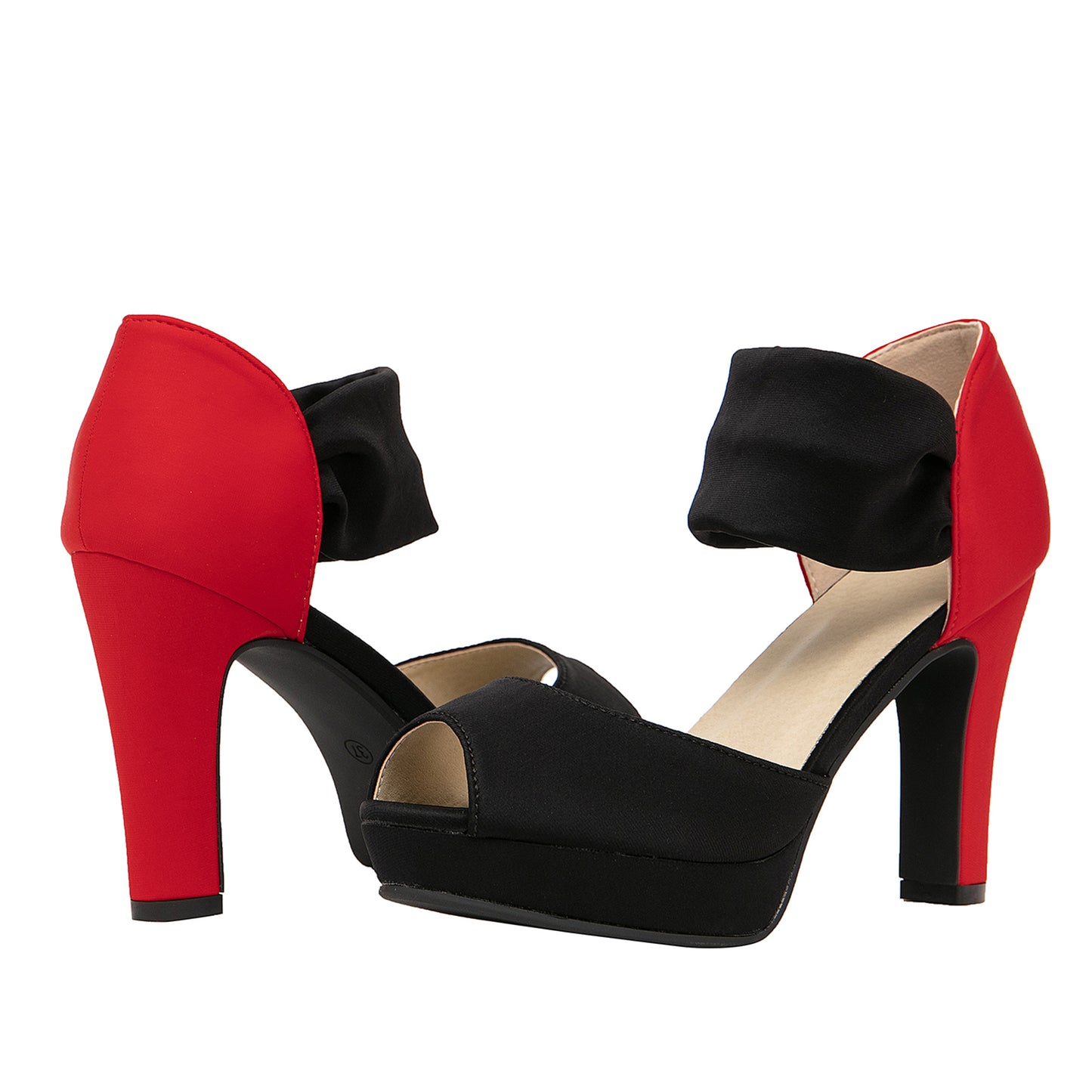 Vintage Two-Tone Platform Block Heels