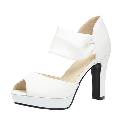 Vintage Two-Tone Platform Block Heels