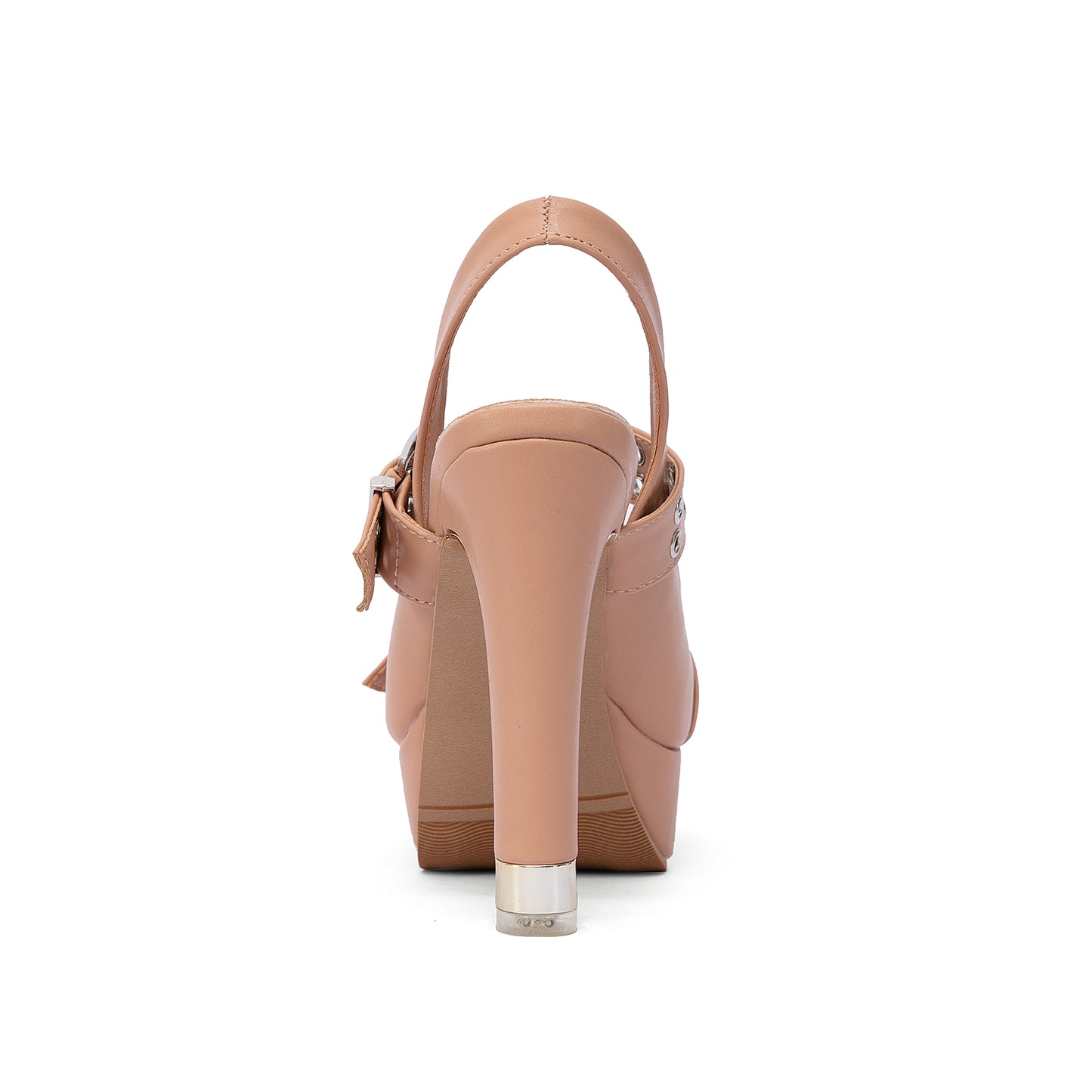 Edgy Grommet Buckle Slingback Pumps