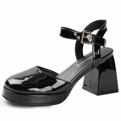 Vintage Closed Toe Platform Mary Jane Sandals