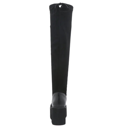 Y2K Goth Platform Chunky Heel Over The Knee Boots