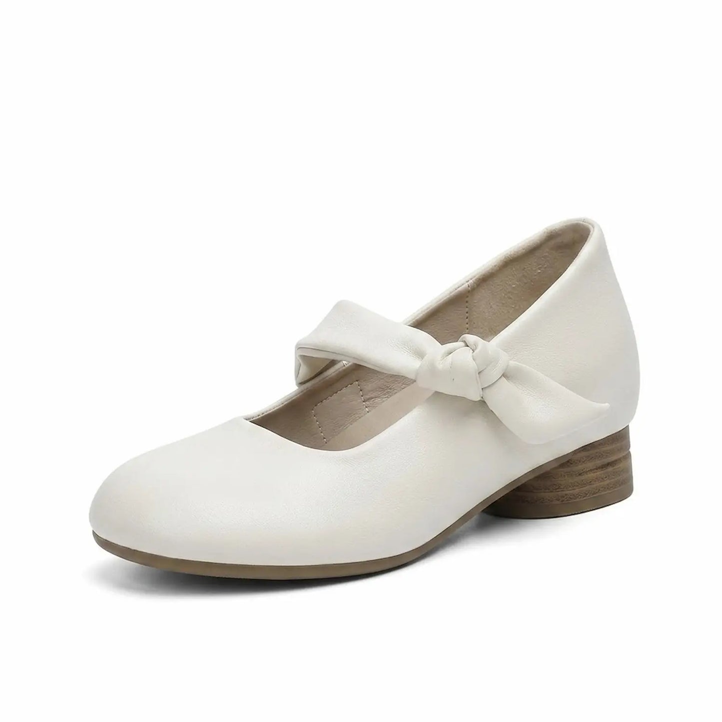 Vintage Knotted Strap Hidden Wedge Mary Janes