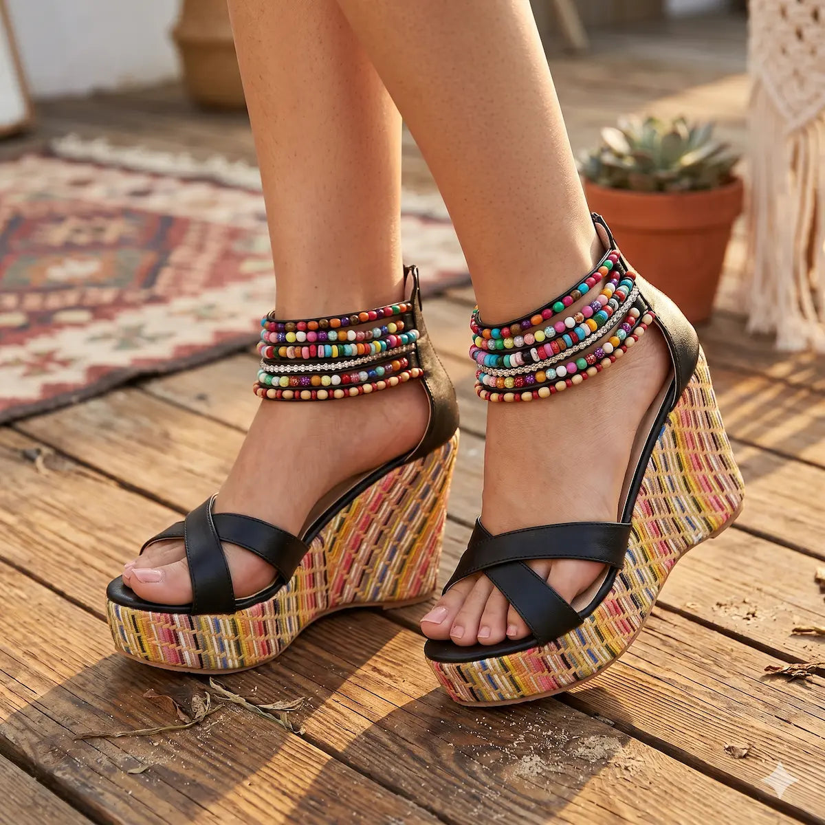 Summer Essential: Boho Wedges Sandals