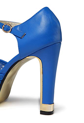 Romantic Lace Peep Toe Platform Heels