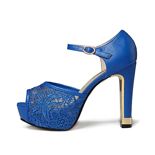 Romantic Lace Peep Toe Platform Heels