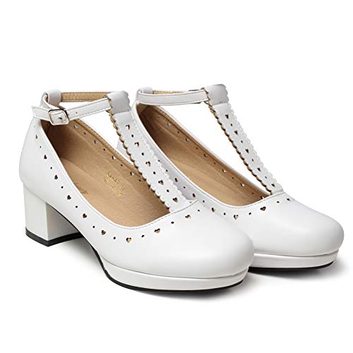 Lolita Heart Cut-Out T-Strap Mary Jane Pumps