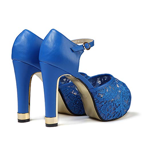 Romantic Lace Peep Toe Platform Heels