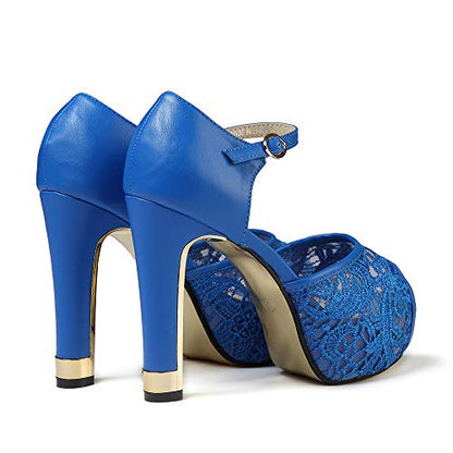Romantic Lace Peep Toe Platform Heels