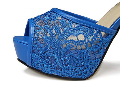 Romantic Lace Peep Toe Platform Heels