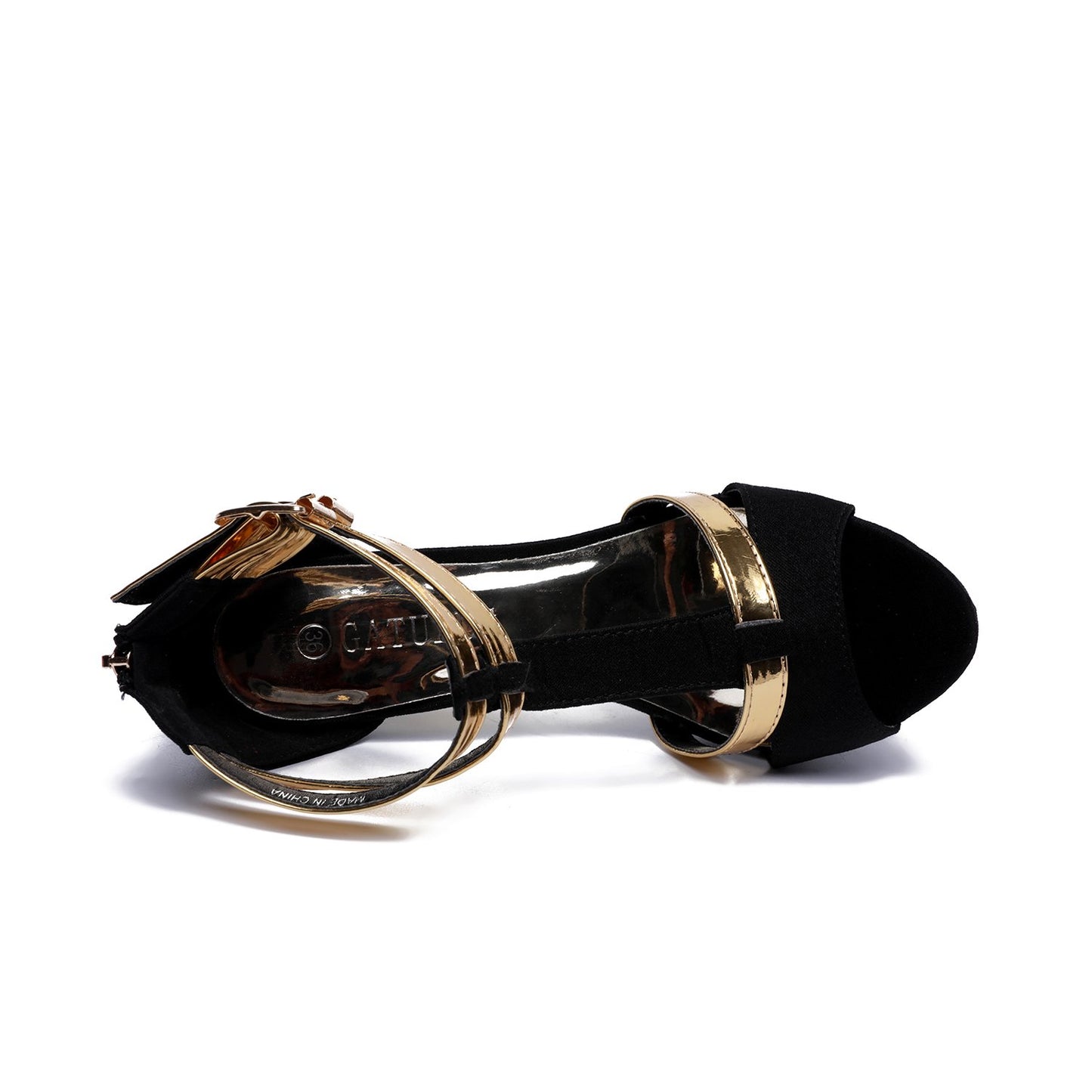 Vintage Chunky Heel T-Strap Platform Heels